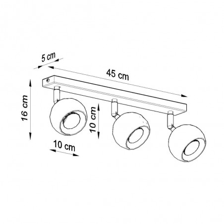 Spotlight strip Oculare (3 Lights)
