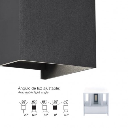 LED outdoor wall lamp Open (2x5W - 3000K)
