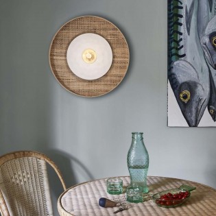 Wandleuchte Portinatx L Weiß