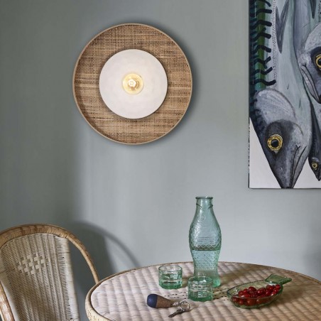 Wandleuchte Portinatx L Weiß