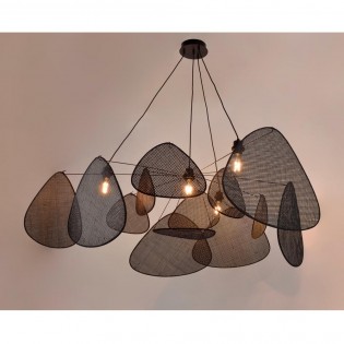 Lámpara colgante Screen Cannage Noir (4 luces)