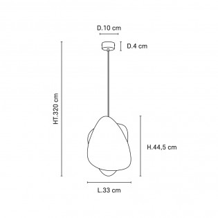 Ceiling Lamp Screen Cannage Noir XS