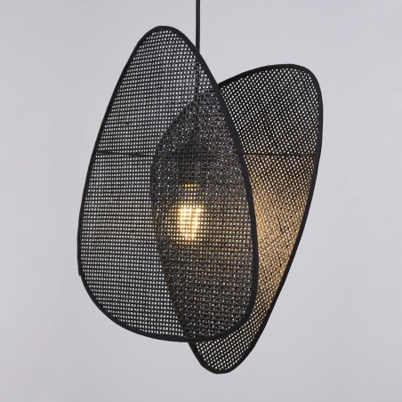 Ceiling Lamp Screen Cannage Noir XS