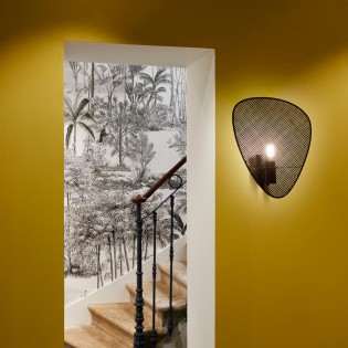 Wall Lamp Screen Cannage Noir