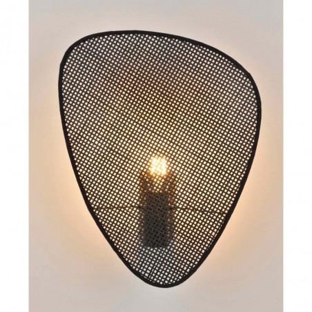 Wall Lamp Screen Cannage Noir