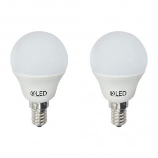Blíster 2 Light bulbs mini Sphericals E14 (6W - 4000ºK)