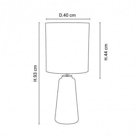Table Lamp Mokuzaï L White