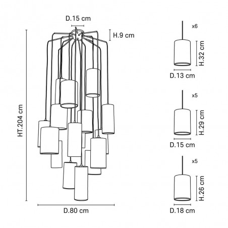 Pendant Lamp Cosiness (16 lights)