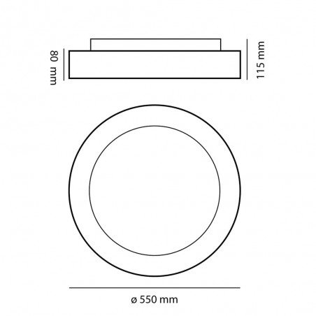 LED Ceiling Flush Light Silen Dimmable (40W)