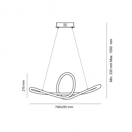 LED Pendant Lamp Dunia Dimmable (53W)