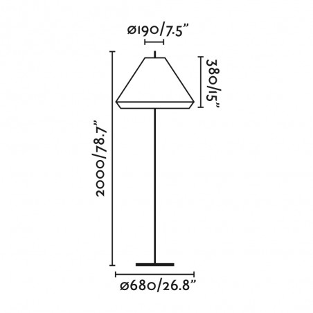Lámpara de pie exterior Saigon