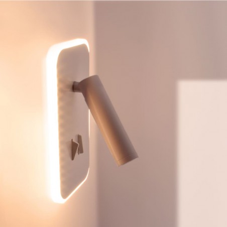Aplique con lector LED Geria (11W+3W)