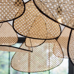 Lámpara colgante Screen Cannage Natural XXL