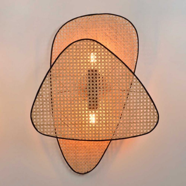 Aplique de pared Screen Cannage Natural (2 luces)