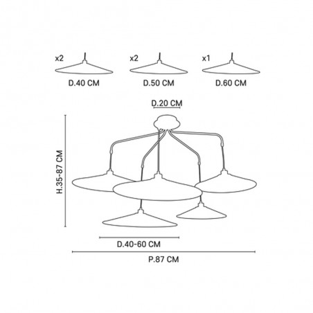 Pendant Lamp Gatsby (5 lights)