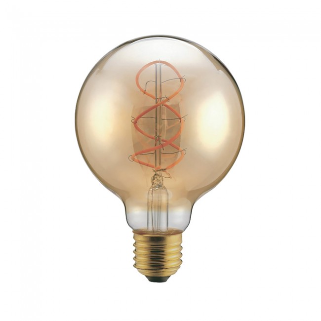 LED-Glühbirne E27 G95 Bernstein dimmbar (8W)