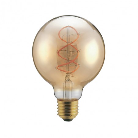LED-Glühbirne E27 G95 Bernstein dimmbar (8W)