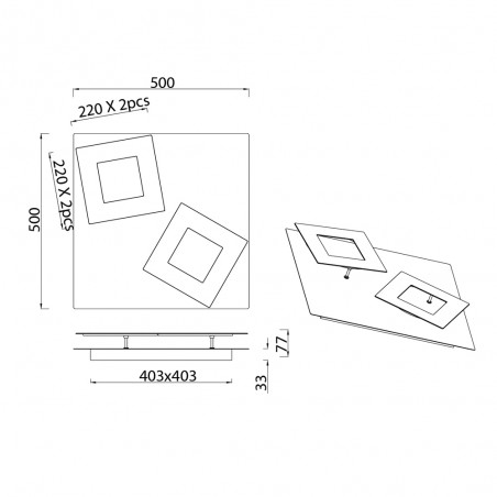LED-Deckenleuchte Dalia Weiß (48W)