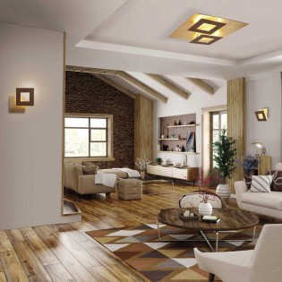 Plafón de techo LED Dalia Oro (48W)
