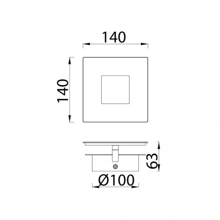 Aplique de pared LED Dalia Oro (12W)