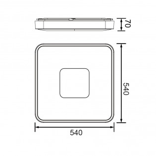 Plafón LED Coin Cuadrado Dimmable (100W)
