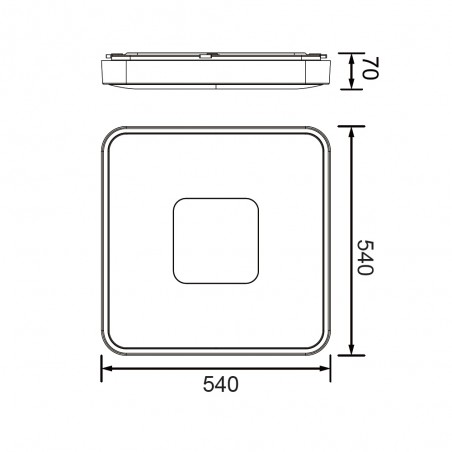 Plafón LED Coin Cuadrado Dimmable (100W)