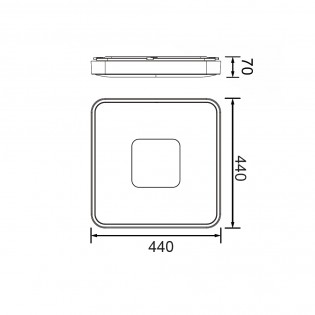 Plafón LED Coin Cuadrado Dimmable (80W)