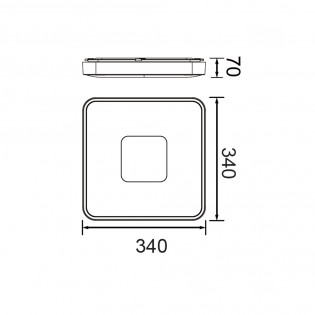 Plafón LED Coin Cuadrado Dimmable (56W)