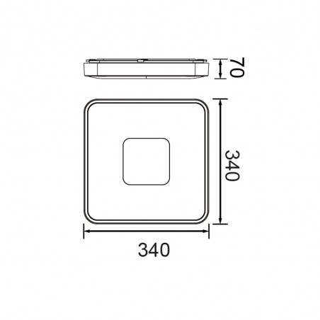 Plafón LED Coin Cuadrado Dimmable (56W)