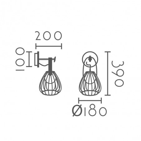 Wall lamp Chagra