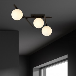 Ceiling Flush Lamp Tramas Opal (3 lights)