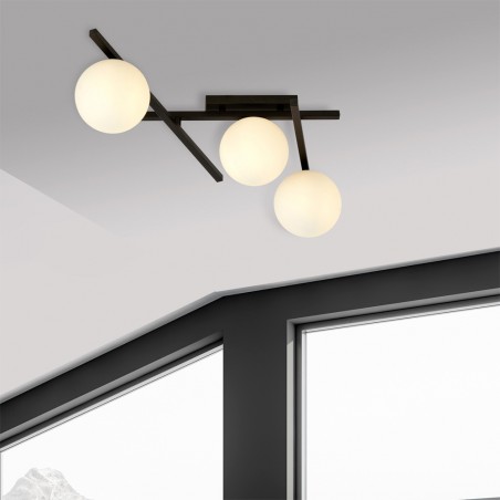 Ceiling Flush Lamp Tramas Opal (3 lights)