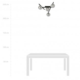 Ceiling Flush Lamp Tramas Graphite (4 lights)