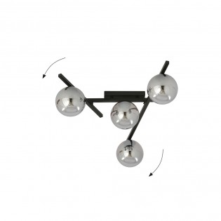 Ceiling Flush Lamp Tramas Graphite (4 lights)