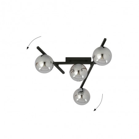 Ceiling Flush Lamp Tramas Graphite (4 lights)