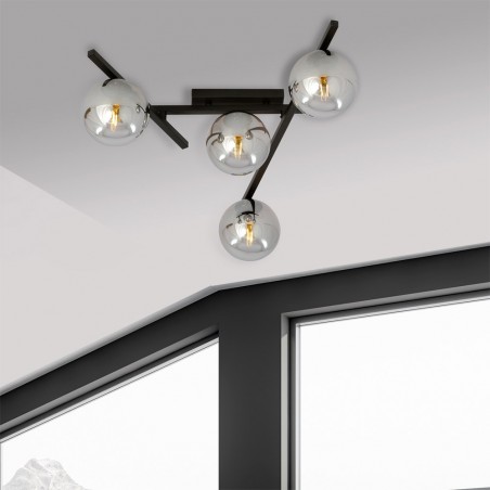 Ceiling Flush Lamp Tramas Graphite (4 lights)