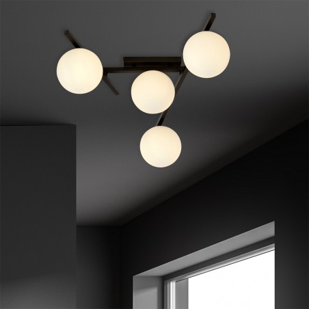 Ceiling Flush Lamp Tramas Opal (4 lights)