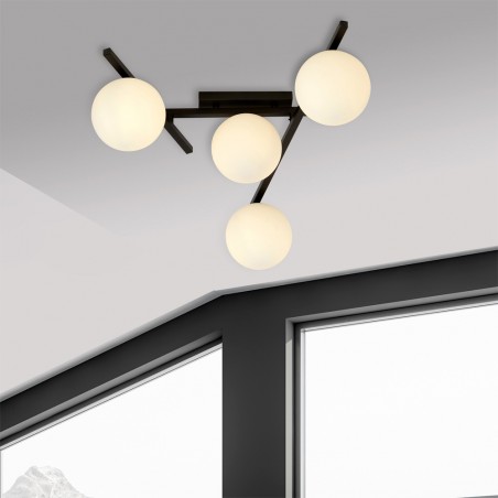 Ceiling Flush Lamp Tramas Opal (4 lights)