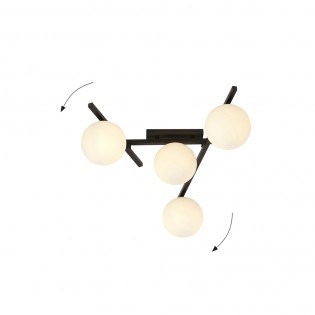 Ceiling Flush Lamp Tramas Opal (4 lights)