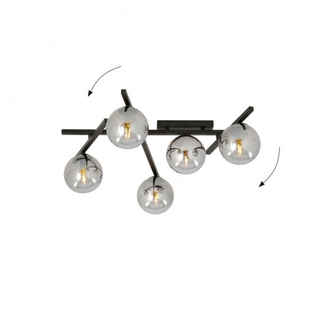 Ceiling Flush Lamp Tramas Graphite (5 lights)