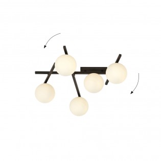Ceiling Flush Lamp Tramas Opal (5 lights)
