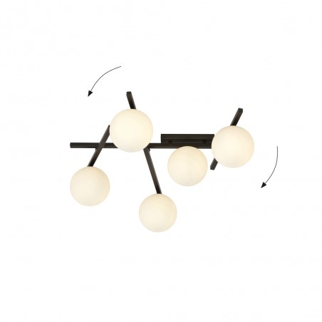 Ceiling Flush Lamp Tramas Opal (5 lights)