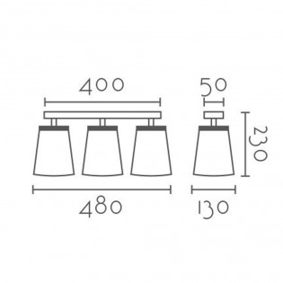 Ceiling track light Tantalo (3 Lights)