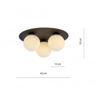 Ceiling Flush Lamp Ícaro Opal (3 lights)