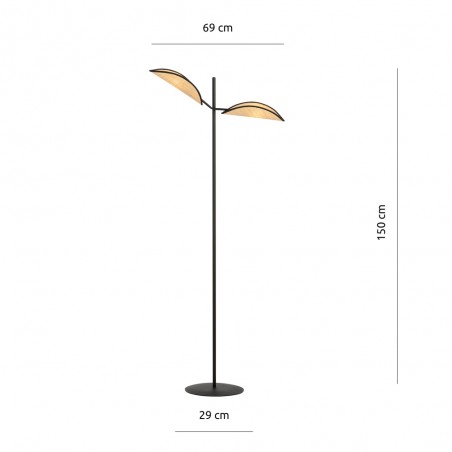 Floor Lamp Cano Rattan (2 lights)