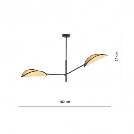 Ceiling Lamp Cano Rattan (2 lights)