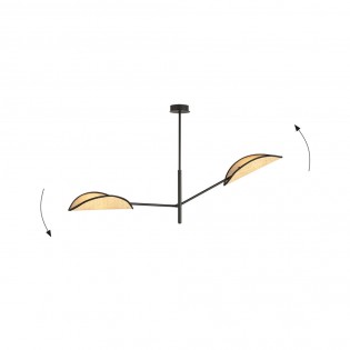 Cano Rattan Deckenleuchte (2 Leuchten)