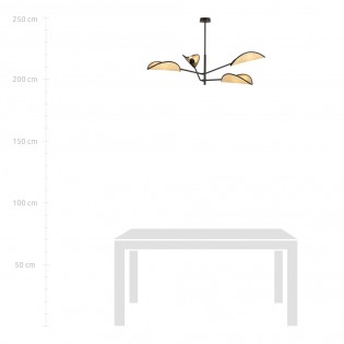 Cano Rattan Deckenleuchte (4 Leuchten)