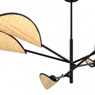Cano Rattan Deckenleuchte (6 Leuchten)