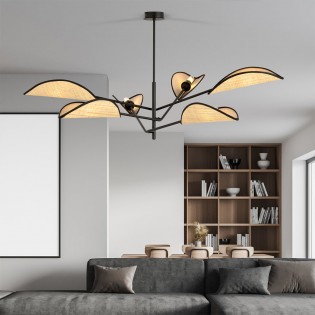 Cano Rattan Deckenleuchte (6 Leuchten)